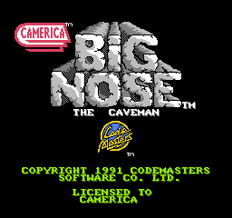 Big Nose The Caveman Title Screen